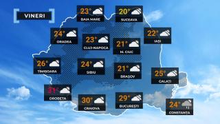 Vremea de mâine 13 iunie. Temperaturi normale pentru această perioadă. Sunt aşteptate ploi